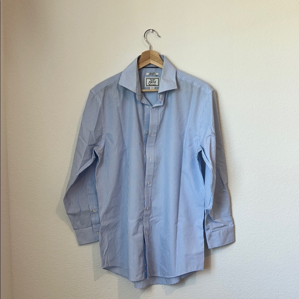 Jos. A. Bank Light Blue Striped Dress Shirt